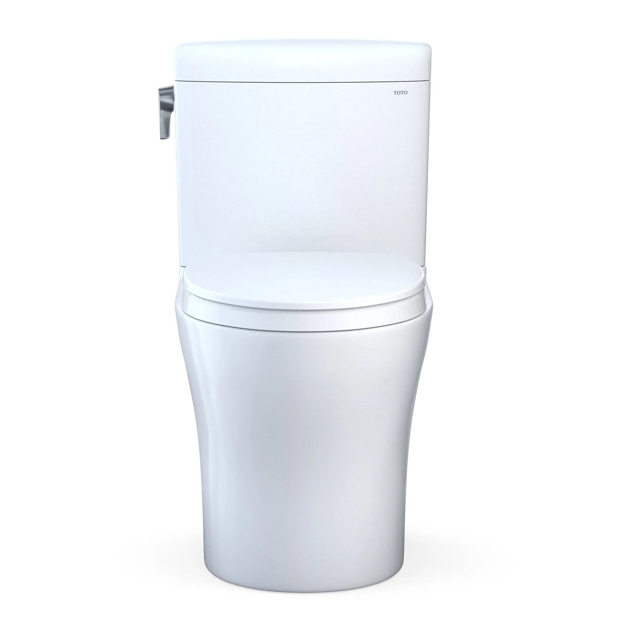 TOTO MS436124CEMFGN#01 Aquia IV Cube Two-Piece Elongated Dual Flush Universal Height Toilet - Cotton White