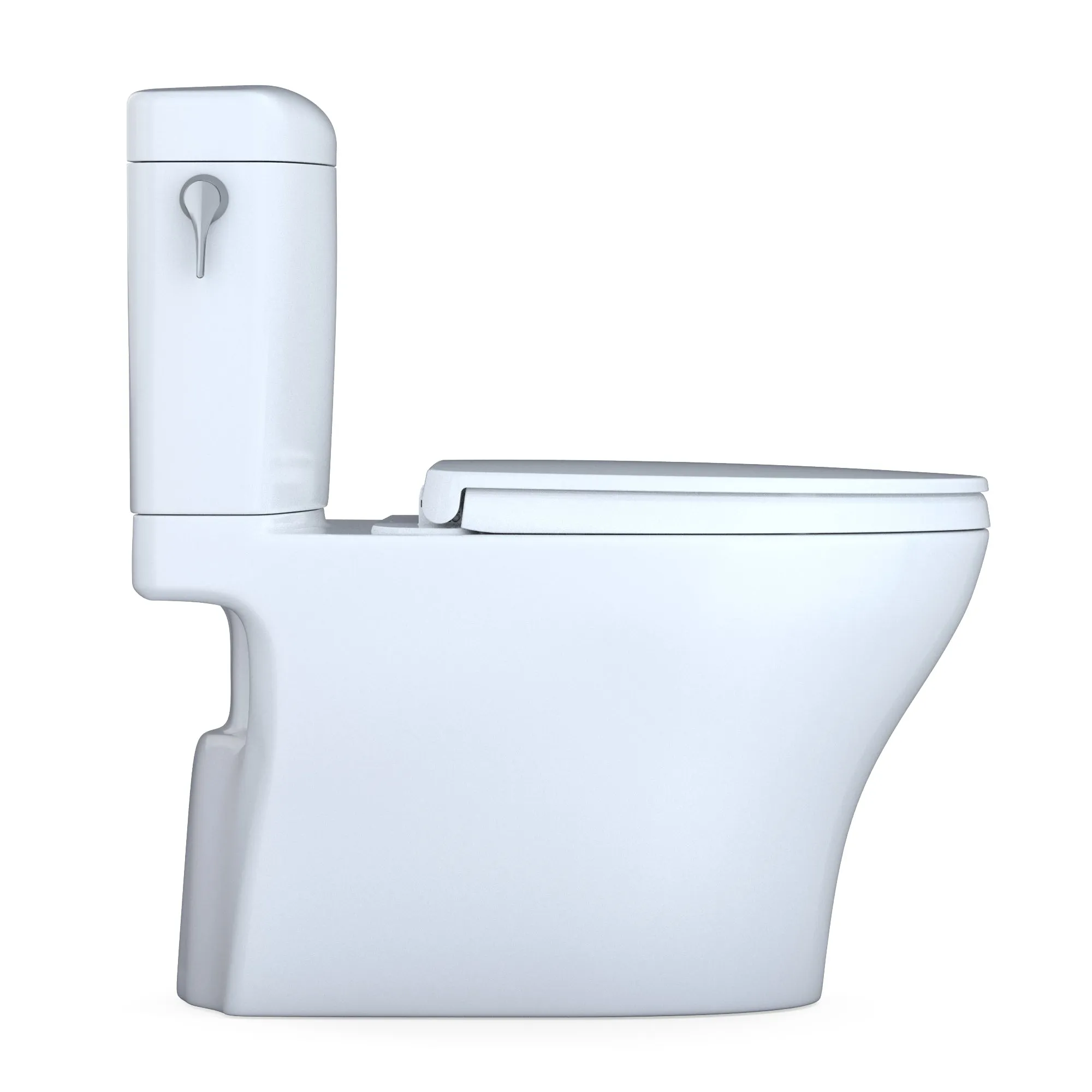 TOTO MS436124CEMFGN#01 Aquia IV Cube Two-Piece Elongated Dual Flush Universal Height Toilet - Cotton White