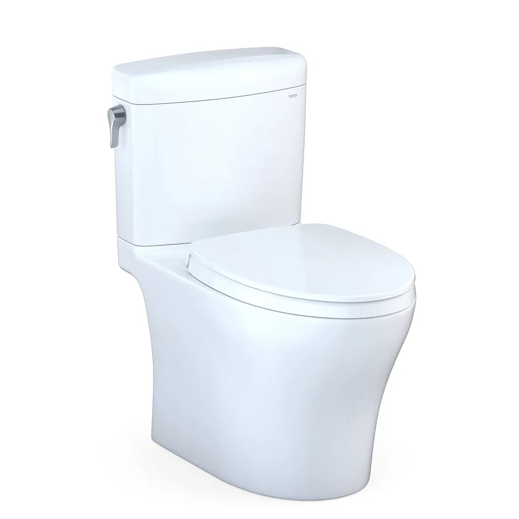 TOTO MS436124CEMFGN#01 Aquia IV Cube Two-Piece Elongated Dual Flush Universal Height Toilet - Cotton White