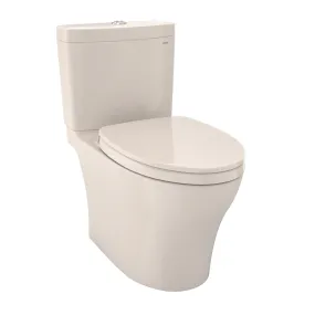 TOTO MS446124CEMFGN#12 Aquia IV Two-Piece Dual Flush Toilet, WASHLET  Ready, Sedona Beige