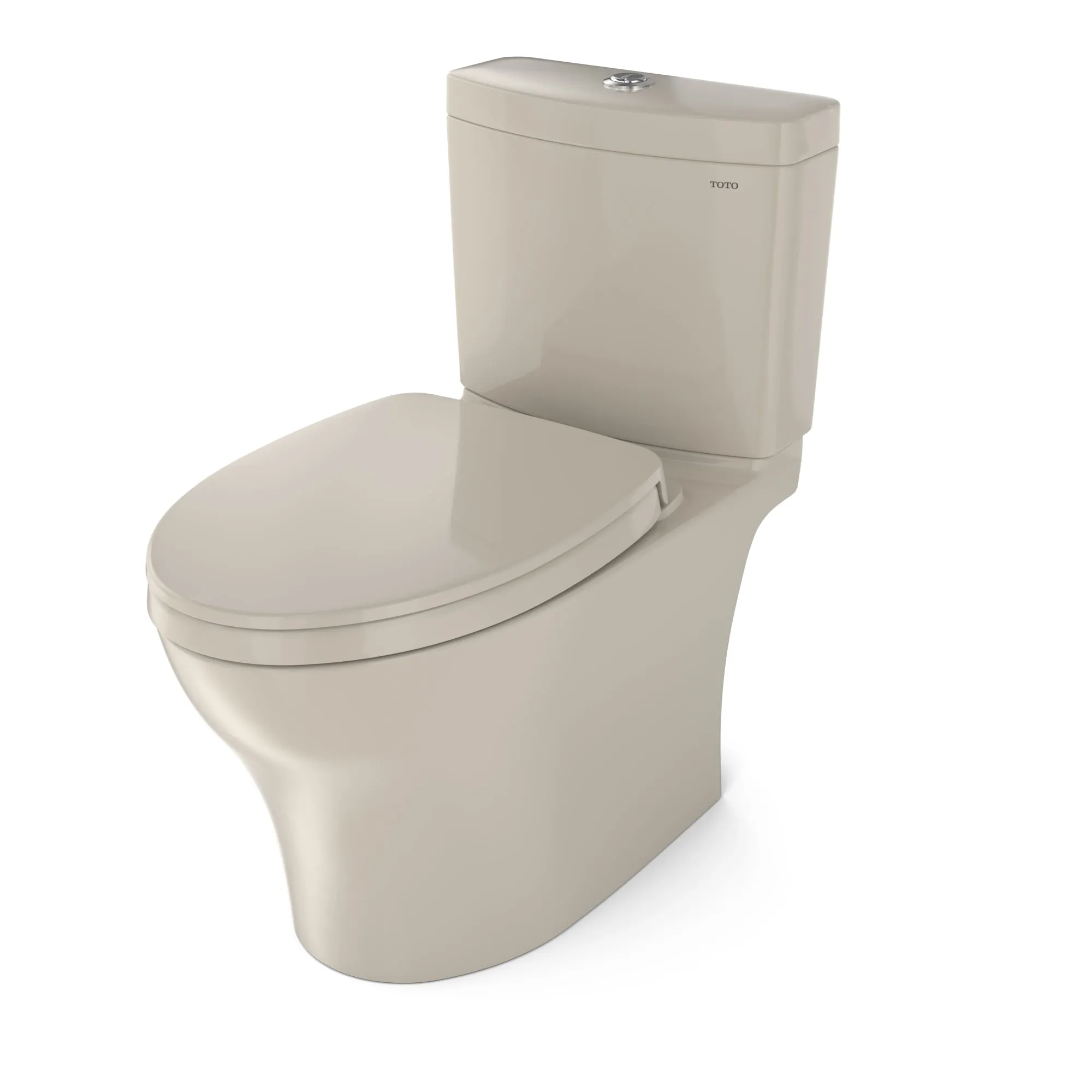 TOTO MS446124CEMGN#03 Aquia IV WASHLET  Two-Piece Dual Flush Toilet in Bone Finish