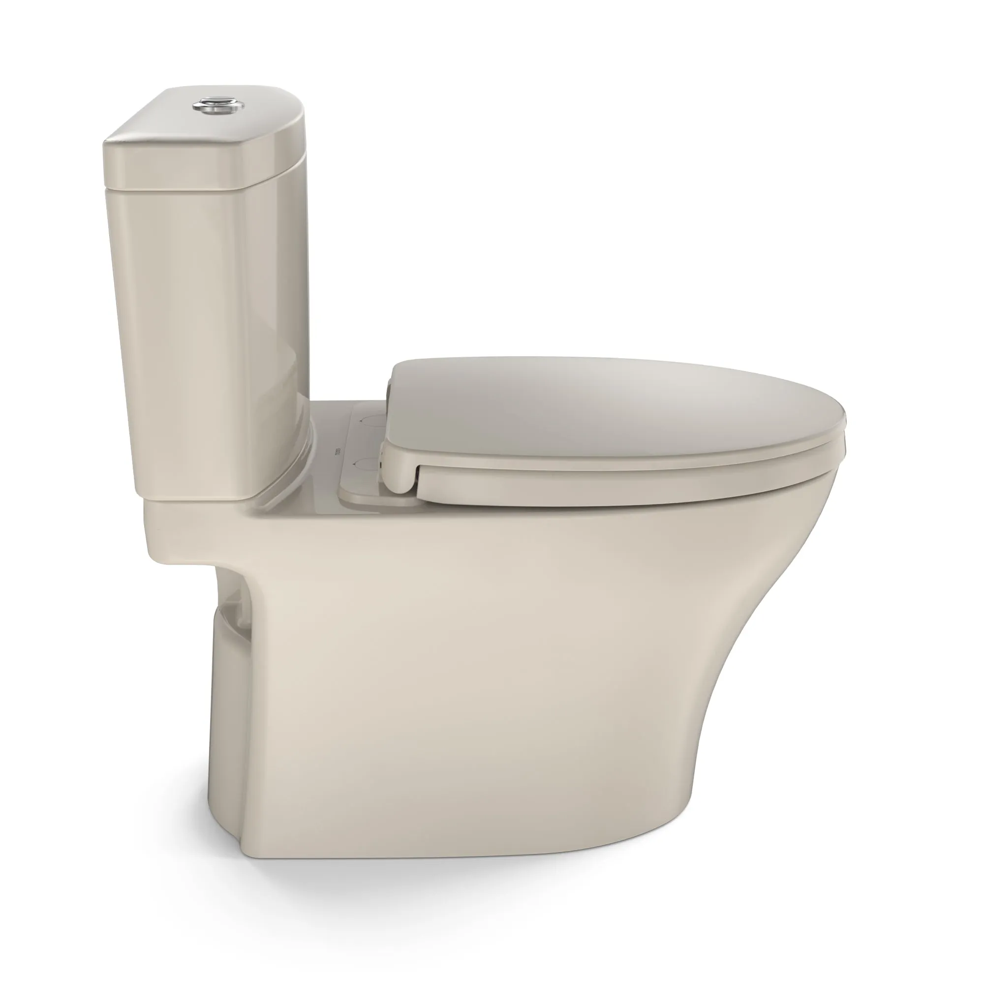 TOTO MS446124CEMGN#03 Aquia IV WASHLET  Two-Piece Dual Flush Toilet in Bone Finish