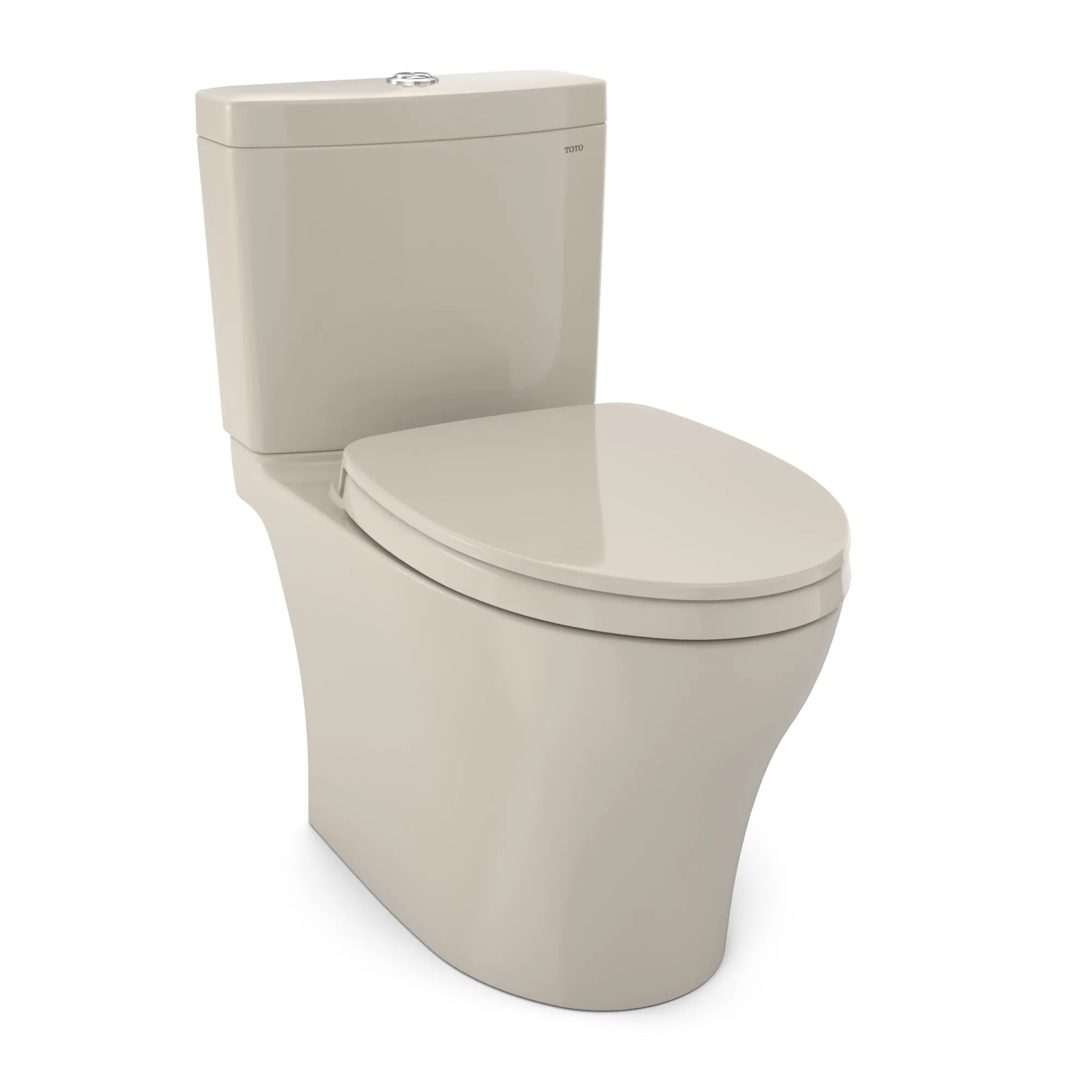 TOTO MS446124CEMGN#03 Aquia IV WASHLET  Two-Piece Dual Flush Toilet in Bone Finish