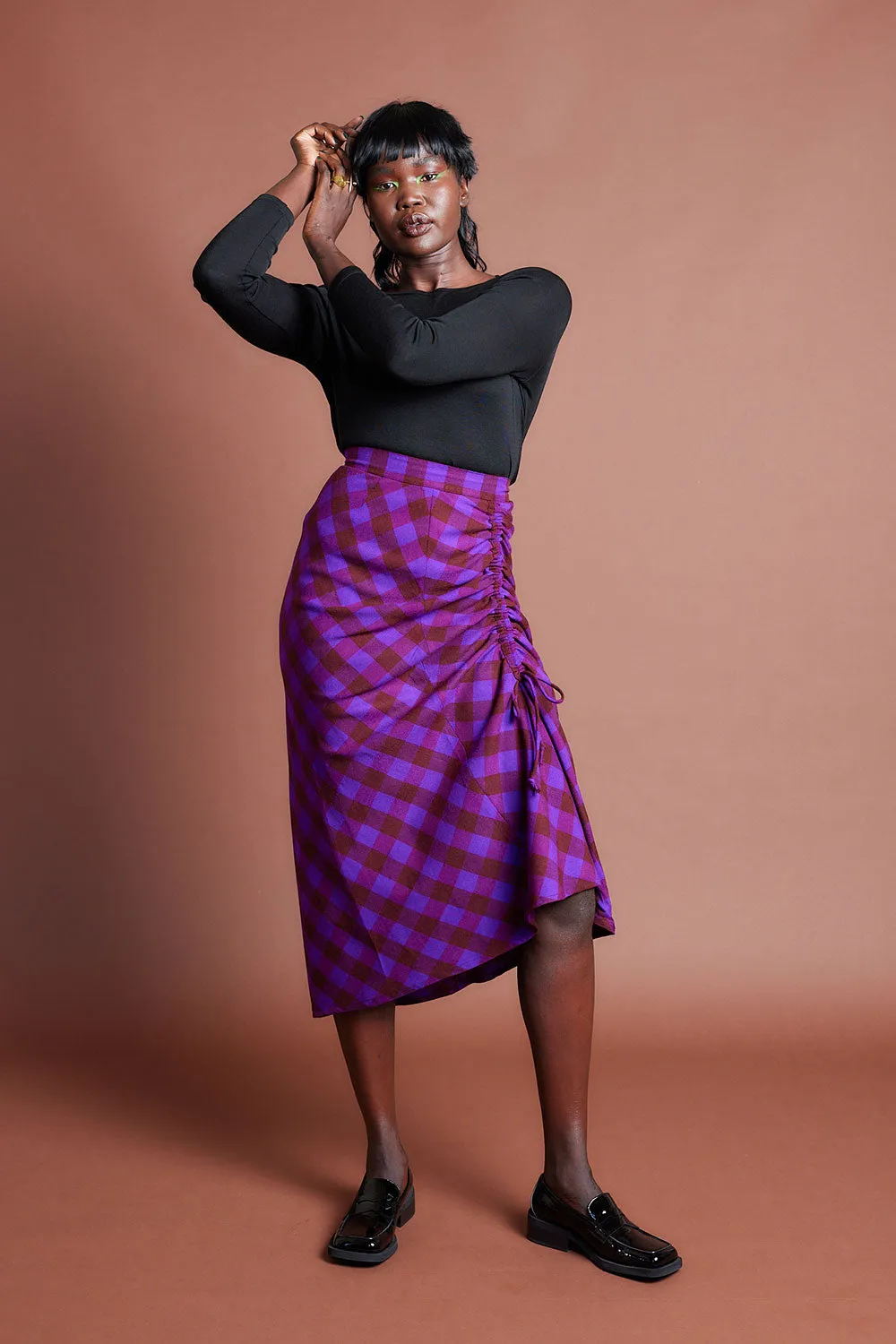 Twill Drawstring Skirt