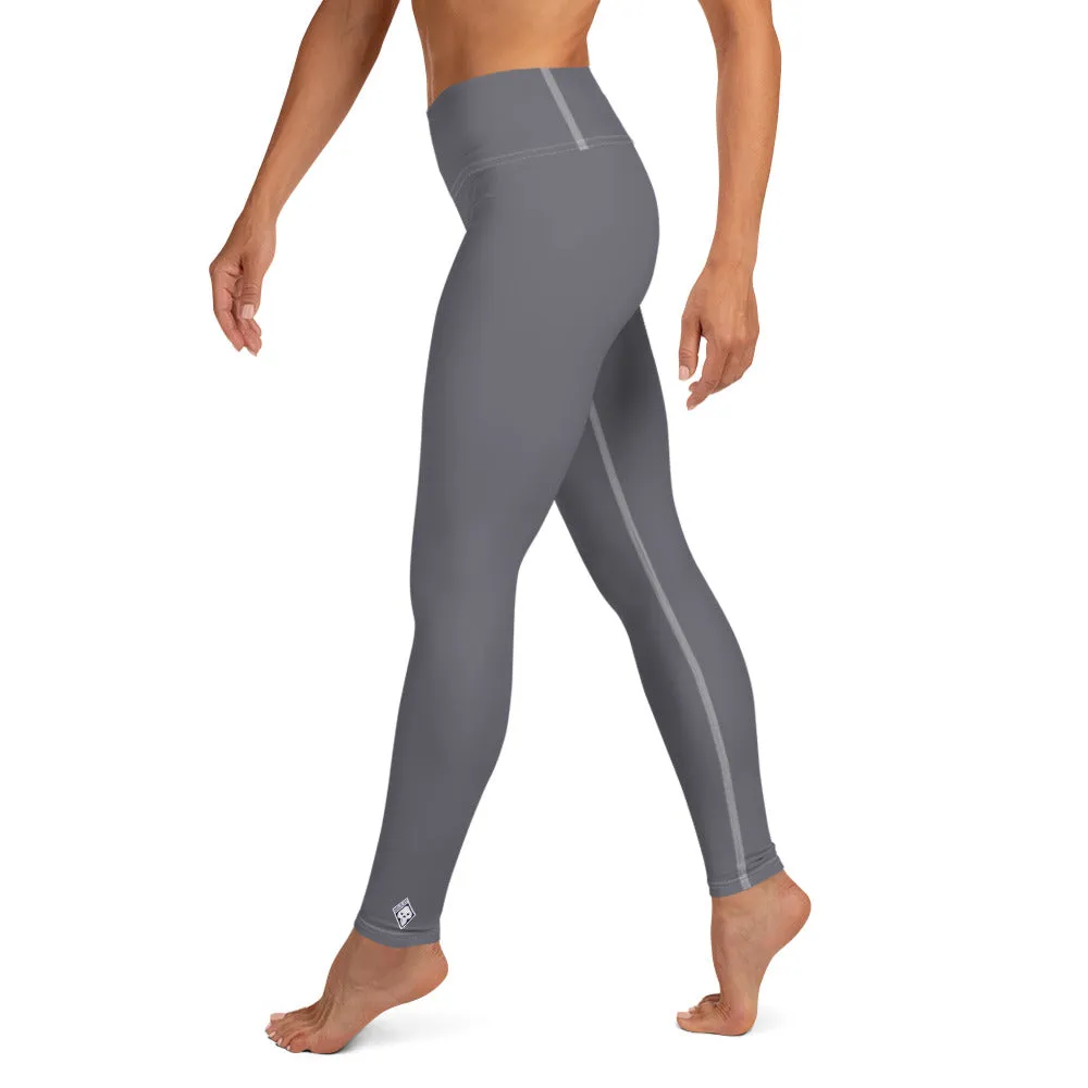 Urban Ease: Solid Color Workout Leggings for Women - Charcoal