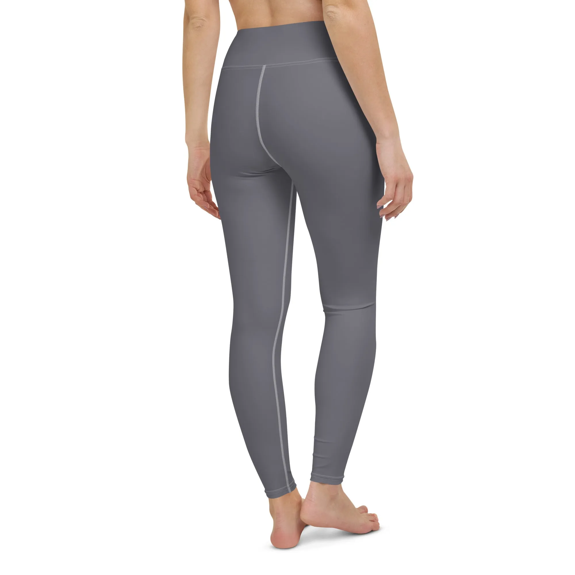 Urban Ease: Solid Color Workout Leggings for Women - Charcoal