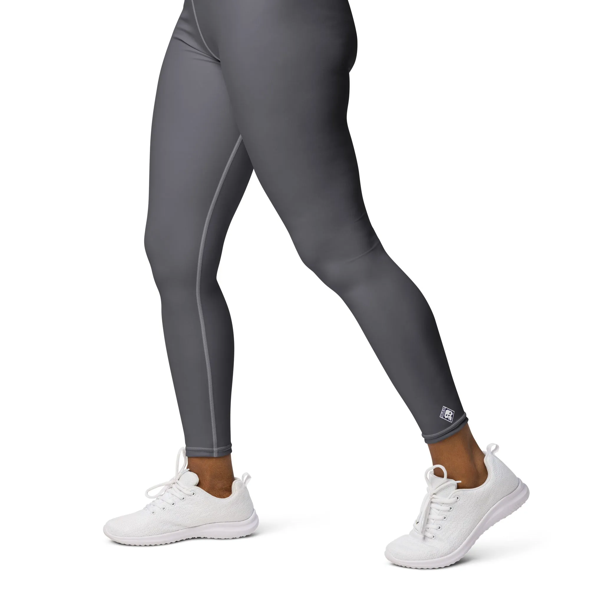 Urban Ease: Solid Color Workout Leggings for Women - Charcoal