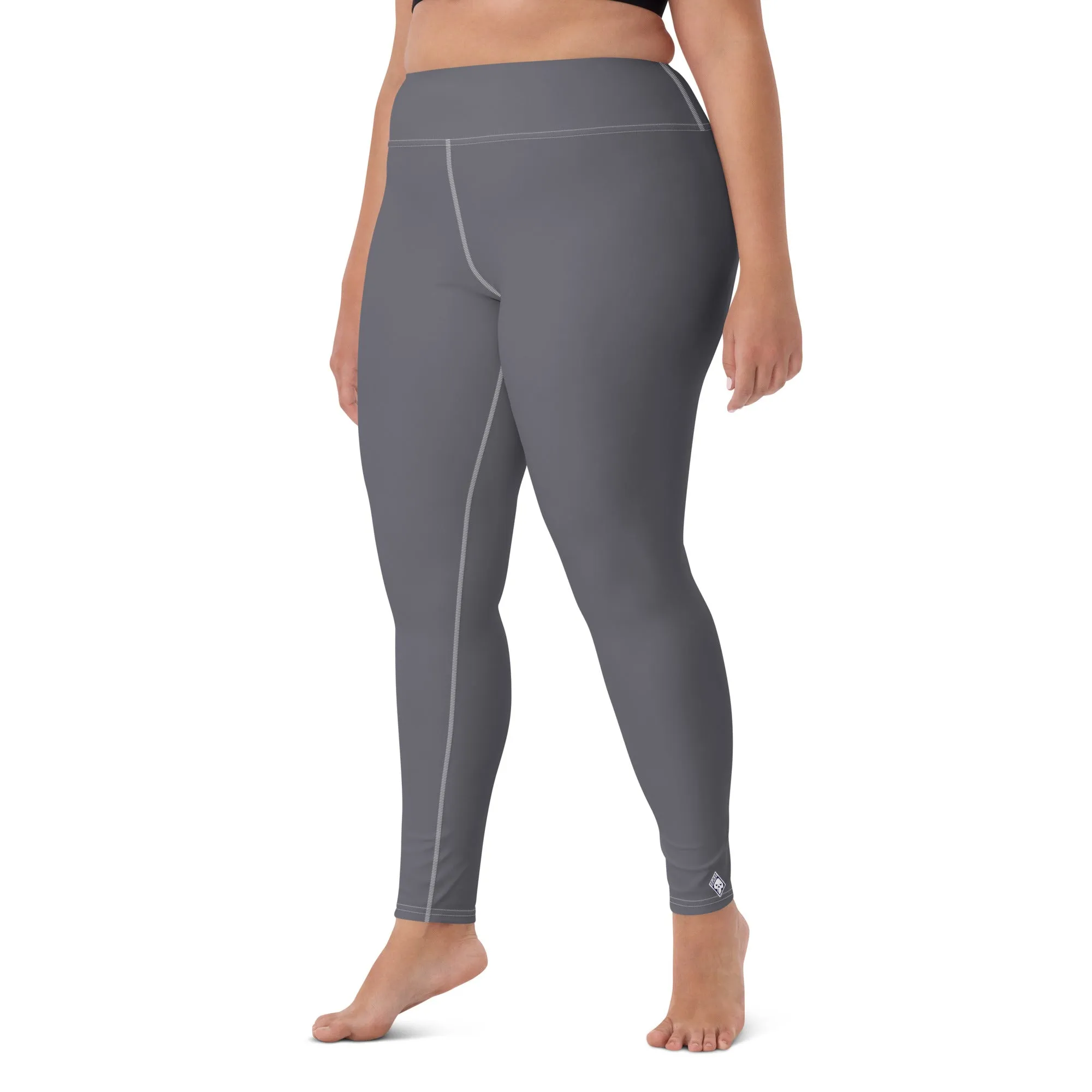 Urban Ease: Solid Color Workout Leggings for Women - Charcoal