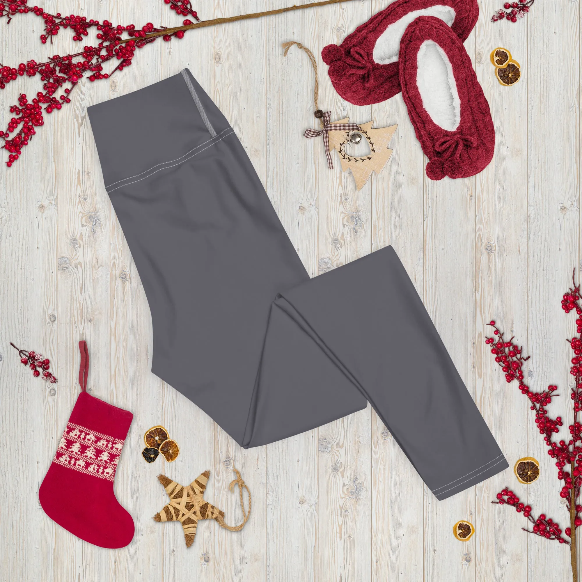 Urban Ease: Solid Color Workout Leggings for Women - Charcoal