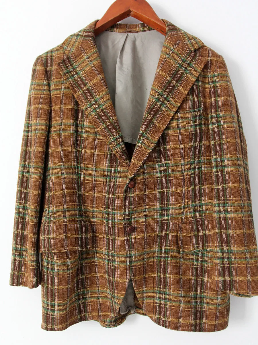 vintage 50s men's tweed sport coat