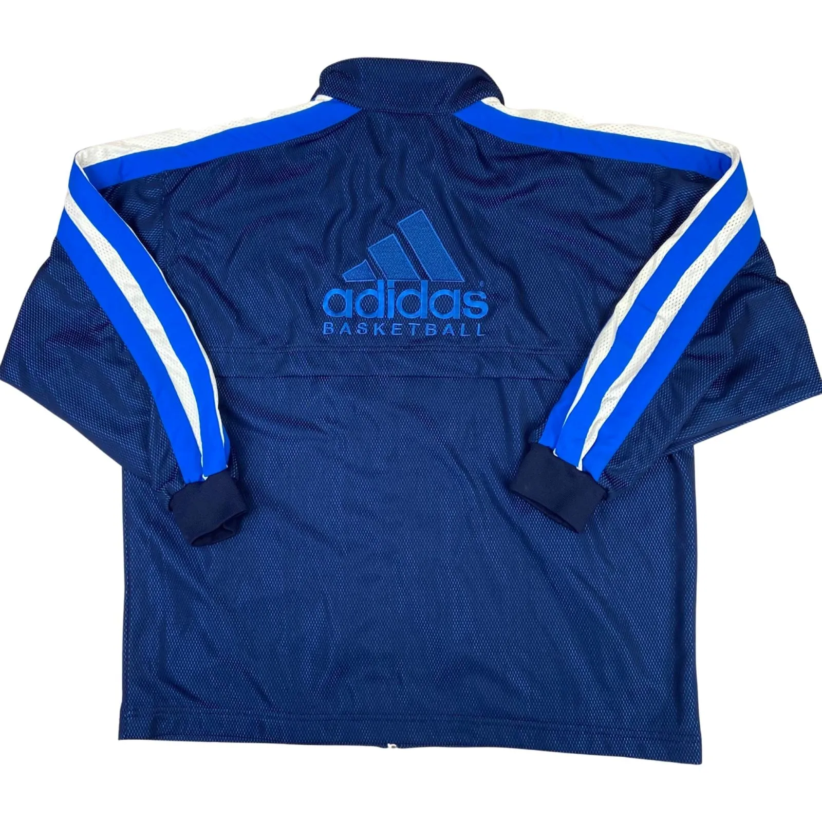 Vintage Navy, Blue & White Adidas Schalke 04 Basketball Full Tracksuit XL