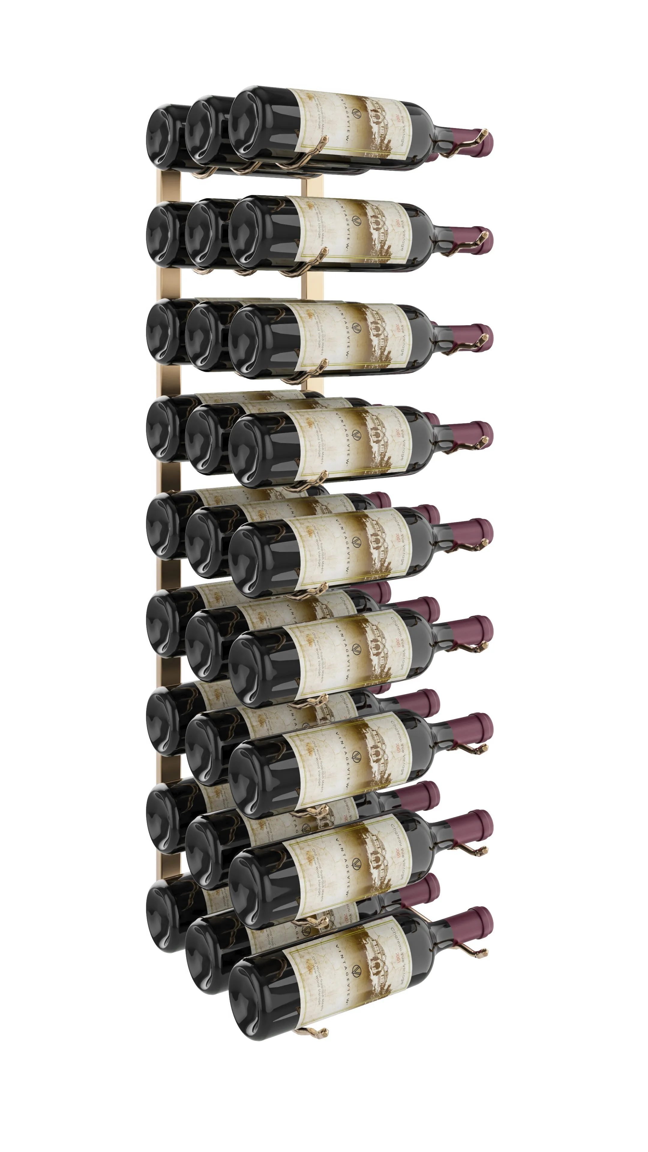 VintageView Wall Wine Racks 3' (9 to 27 bottles)