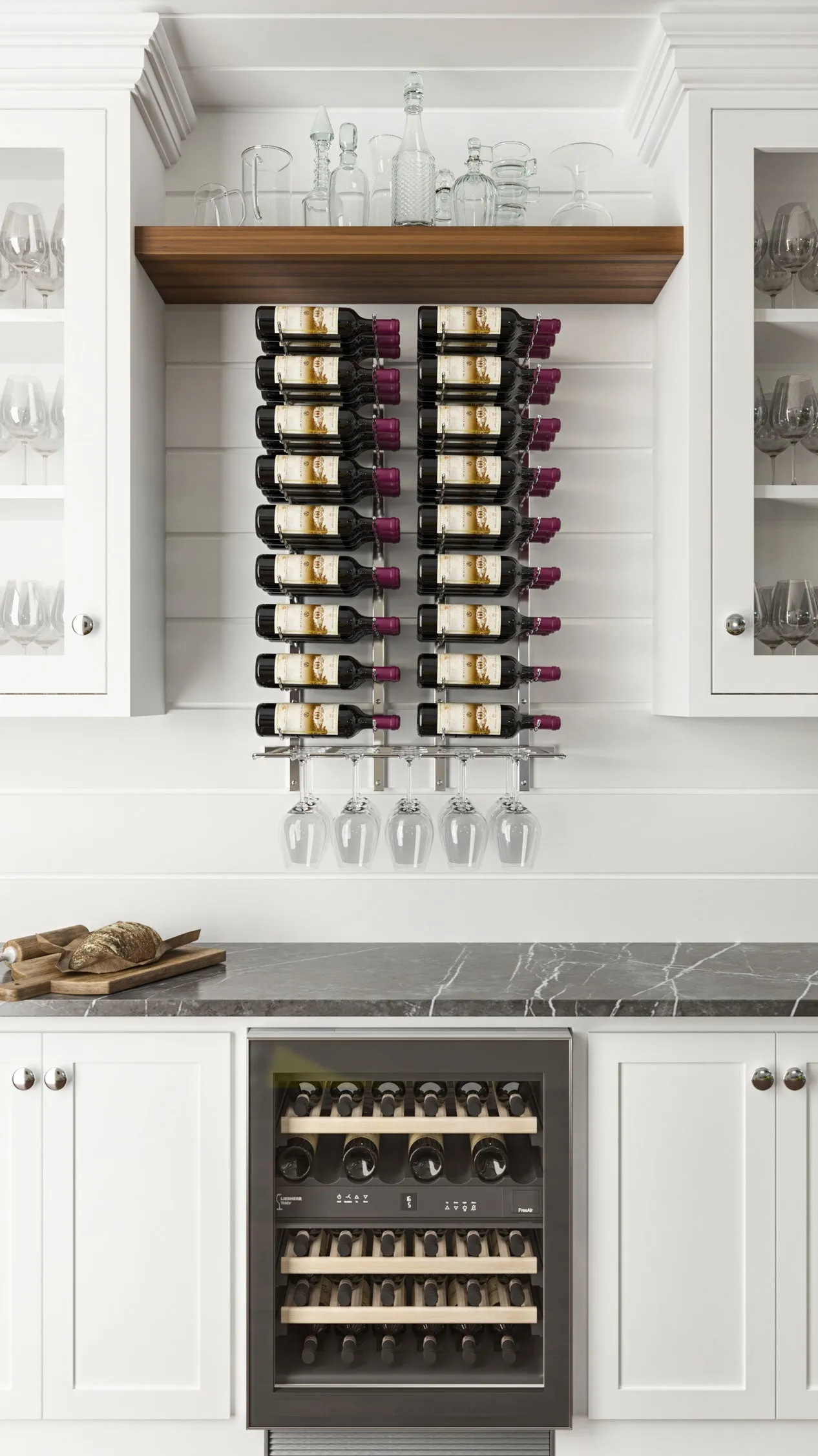 VintageView Wall Wine Racks 3' (9 to 27 bottles)