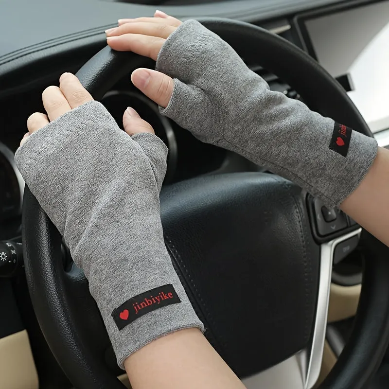 Warm Fingerless Gloves For Men Women, Winter Coldproof Gloves Arm Warmers For Outdoor Sports Driving And Riding