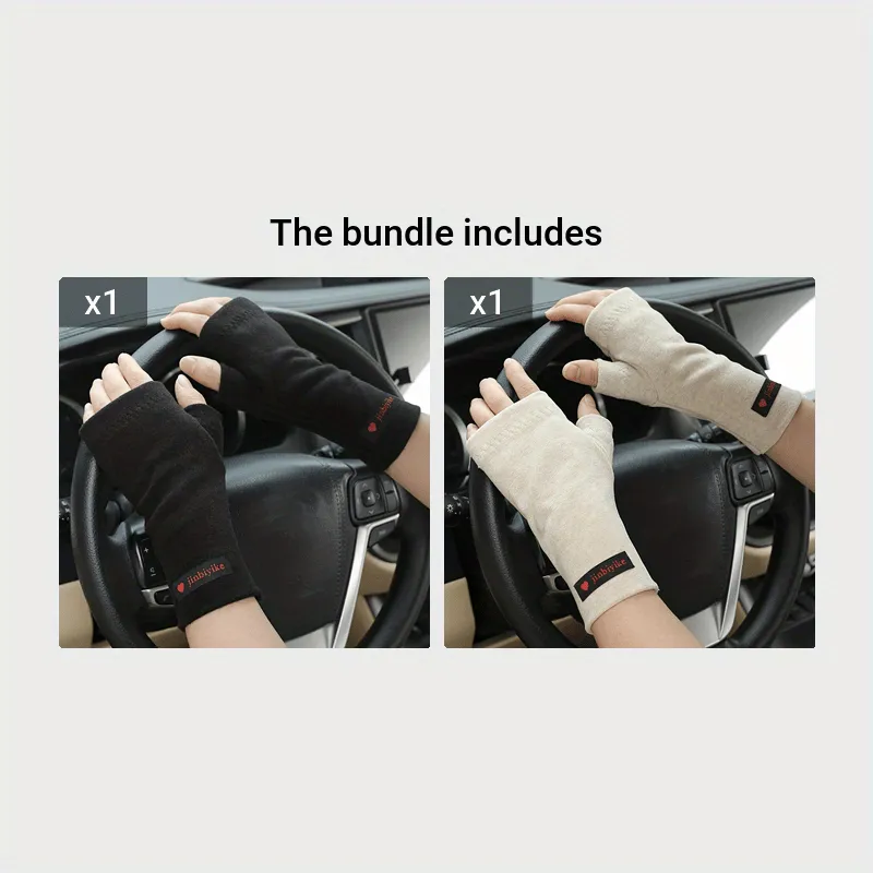 Warm Fingerless Gloves For Men Women, Winter Coldproof Gloves Arm Warmers For Outdoor Sports Driving And Riding