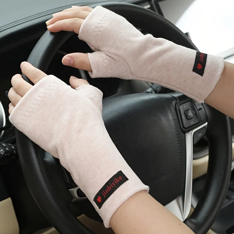 Warm Fingerless Gloves For Men Women, Winter Coldproof Gloves Arm Warmers For Outdoor Sports Driving And Riding