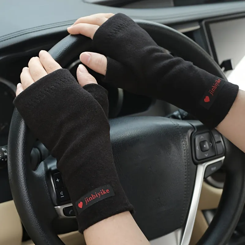 Warm Fingerless Gloves For Men Women, Winter Coldproof Gloves Arm Warmers For Outdoor Sports Driving And Riding