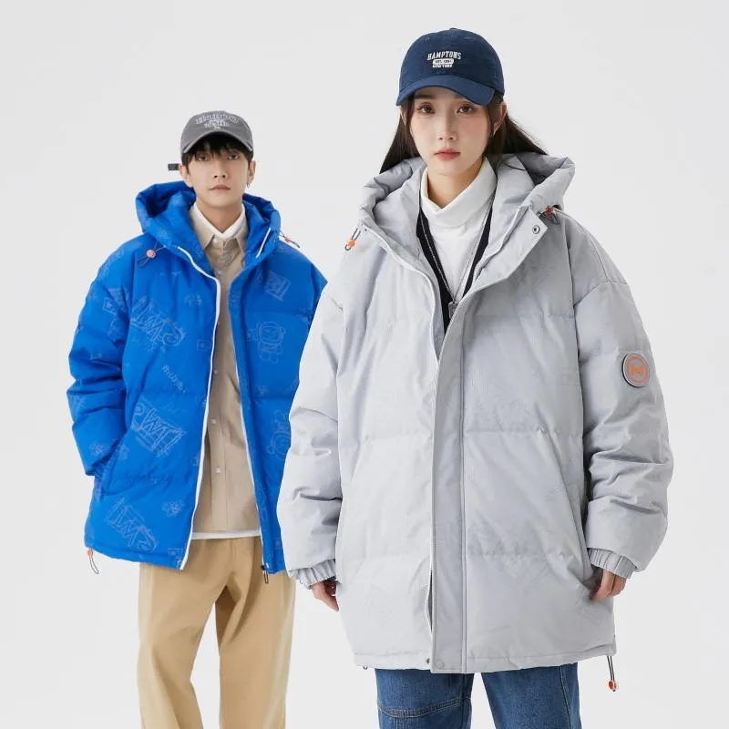 White Duck Down Cold-Resistant Thickened Hooded Down Jacket