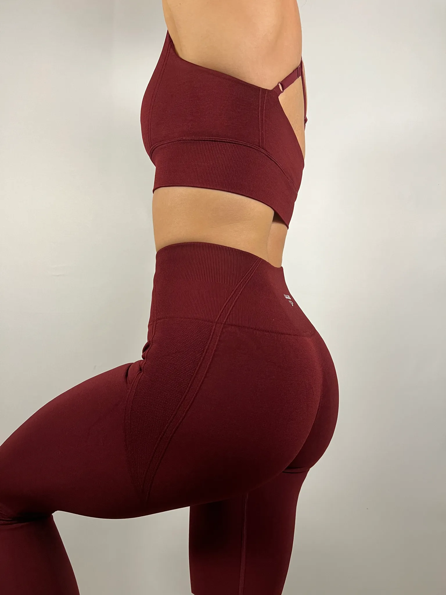 Wine Red Impact Seamless Leggings