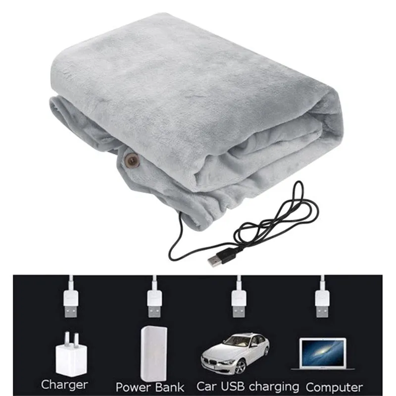 Winter Grey Comfort Shawl Knee Warmer USB Electric Blanket