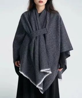 Women's Shawl Wrap Open Front Poncho Cape Cross Cardigan Poncho