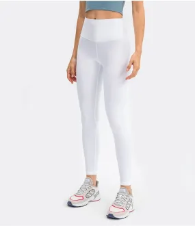 Yoga Pants With Pocket Women Buttery Soft Bare White Workout Gym High Waist Fitness Tights Sport Leggings